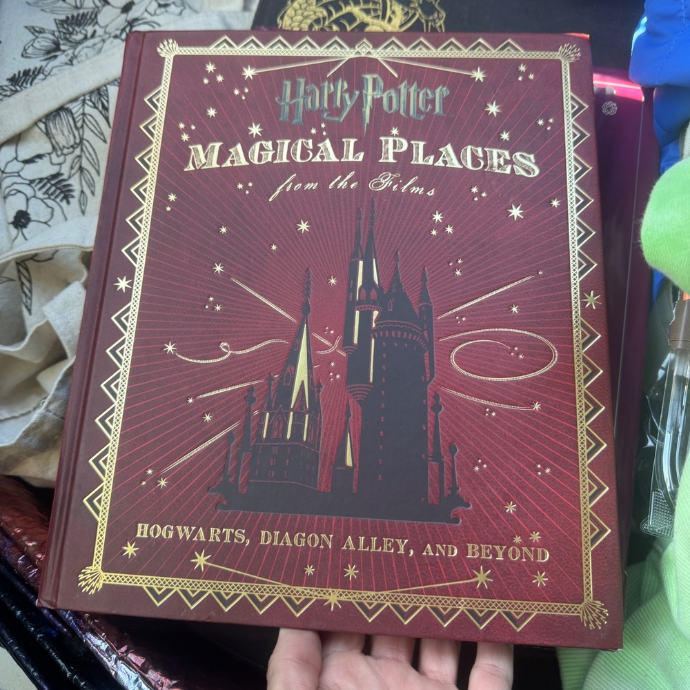Harry Potter Magical Places from the Films Book Red Gold Foil Wizardcore Dark